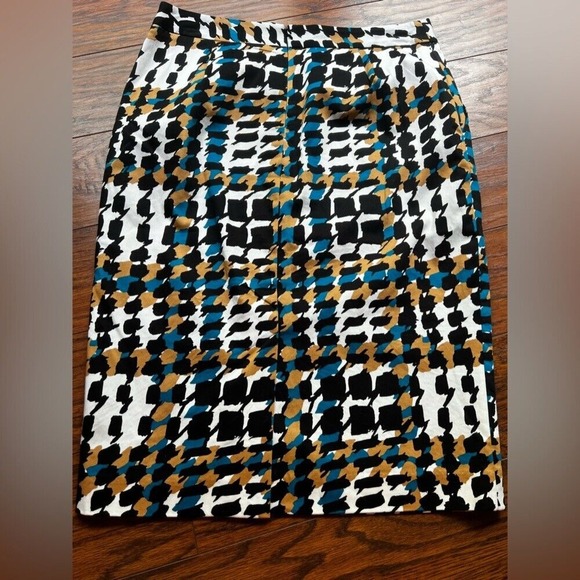✨CHARTER CLUB Houndstooth Lined Straight Pencil Skirt Size 4 - Picture 2 of 3